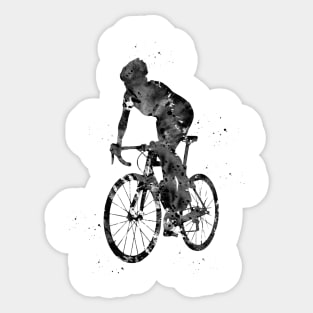 Cyclist sprinting Sticker